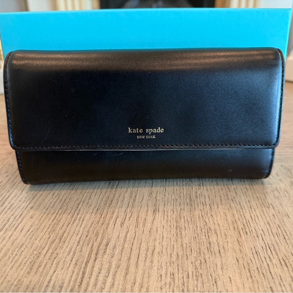Kate Spade Black Leather Wallet - Picture 2 of 4